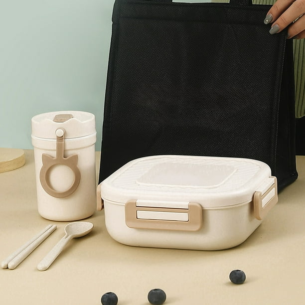 Almacenamiento y organización de la cocina, juego de loncheras, vajilla, taza de desayuno, bolsa aislante, lonchera apta para microondas, lonchera con compartimento cuadrado, lonchera de frutas, juego