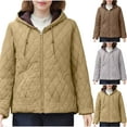 thumbnail image 4 of Roncen Short Quilted Winter Coats for Women - Hooded Heavy Warmth Puffer Jacket - Long Sleeve Insulated Outerwear with Zip Front & Cozy Lining - Thickened Cotton Parka for Cold Weather, 4 of 7