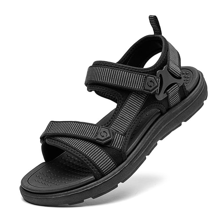 Men Grey White Athletic Sandals Open Toe Hiking Outdoor Non-slip Sandals Casual Men Grey White Athletic Sandals Open Toe Hiking Outdoor Non  main image 4