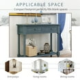 thumbnail image 3 of Entryway Table with Drawers, SEGMART Console Table with Storage, Solid Wood Vintage Sofa Table with Bottom Shelf, Modern Entry Table Hallway Table for Living Room Entryway Hallway Foyer, Navy, 3 of 10