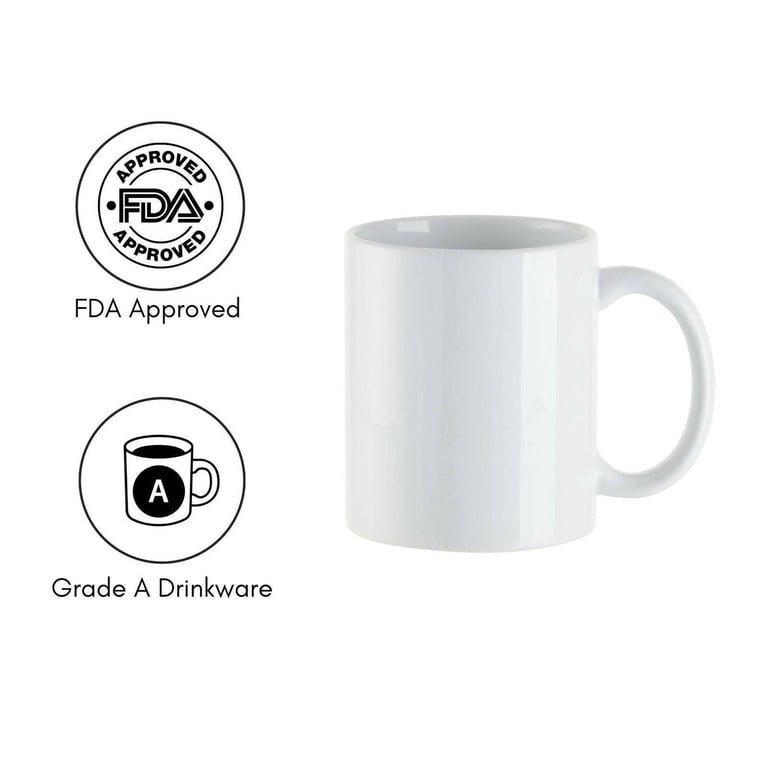 MR.R Set van 2 blanco sublimatie vaatwasser, 325 ml, wit, leeg, keramiek, magische mok, kleurverandering, koffiemok, leeg, witte beker met handvat, zwart