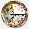 thumbnail image 1 of DesignArt People and Time Acrylic Watercolor Large Wall Clock, 1 of 3