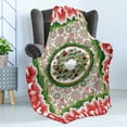 thumbnail image 4 of Christmas Soft Flannel Fleece Throw Blanket, Fir Tree Wreath with Vivid Bauble Ornate Flowers Bells Presents Print, Cozy Plush for Indoor and Outdoor Use, 70" x 90", Multicolor, by Ambesonne, 4 of 5