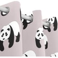 thumbnail image 2 of Coolnut Window Curtain Panels Pandas On Old Pink Grommet Top Room Darkening Thermal Insulated Blackout Window Treatment Drapes 2 Panels W55 x L84 In, 2 of 5