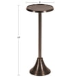 thumbnail image 2 of Kate and Laurel Sanzo Table à Boisson Moderne sur Piédestal, 9 x 9 x 23, Bronze, Table d'Appoint Décorative avec Plateau Martelé, 2 of 8