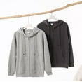 Autumn and winter American 300 grams of cotton composite zipper hooded