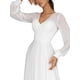 thumbnail image 5 of Vestido largo de gasa de manga larga sexy para mujer, vestido de primavera y verano con vuelo grande, 5 of 5