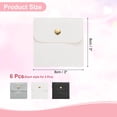 thumbnail image 2 of Uxcell 6 Pcs Mini Bolsa de Joyería, 8 Pulgadas Bolsas de Joyería Pequeñas de Cuero PU Suave para Joyería de Viaje, Plata/Blanco/Negro, 2 of 7
