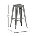 thumbnail image 2 of Rochelle Modern Contract Grade Steel Stackable Stool (Set of 4), 2 of 2