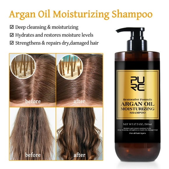 Pompotops Beauty Products Clearance,Women Beauty Gifts,Moroccan Argan Oil Shampoo and Conditioner Set with Hair Mask Hair Oil and Serum for Nourishment and Repair 500ml
