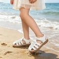 thumbnail image 2 of Sandals Girls Closed Toe Party Dress Flats Sandals Girls School Shoes Size 1-7 Years, 2 of 9