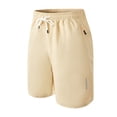 thumbnail image 2 of Men's Quick-Dry Tactical Shorts with Zippered Pockets - Casual Beach Shorts for Men, Ideal for Summer, Beach Parties, and Outdoor ActivitiesKhakiL, 2 of 9