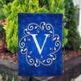 thumbnail image 3 of America Forever Winter Monogram Letter V Garden Flag Vertical Double Sided 12.5 x 18 inches Snowflakes in Winter Holiday Seasonal Decor for Outdoor, Yard, Porch Decoration, Blue Garden Flag, 3 of 7