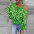 thumbnail image 1 of Hauts Femme Automne 2023 Mode Sweat-Shirt Imprimé Jour de St.Patrick Chemise Graphique à Manches Longues Pull Tops, 1 of 5