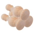 thumbnail image 3 of Khaki Wood Finials for Furniture 3Pcs Decorative Wooden Curtain Rod Finials, 3 of 4