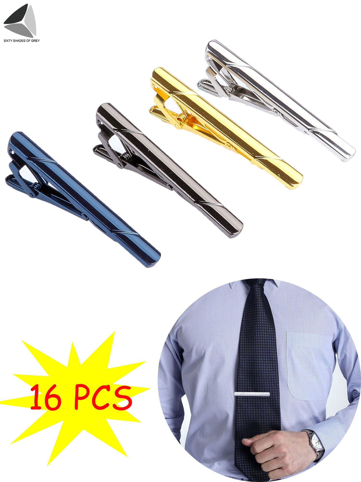 Yoursfs Brand Novelty Tie Clip for Men Gold Plating Unique Paper-Clip  Skinny Tie Bar Personalized Jewelry Fashion Gift