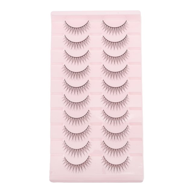 Unique Bargains 10 Pair False Eyelashes for Makeup Black B-9