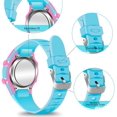 thumbnail image 3 of Reloj para niños Reloj deportivo digital Niños y niñas Reloj impermeable al aire libre Alarma Cronómetro Reloj para niños 5-10 años (azul) Feliz Sencillez, 3 of 5