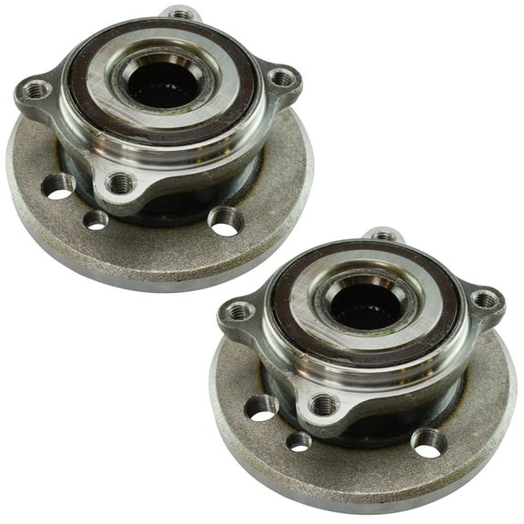 TRQ Front Wheel Bearing & Hub Assembly Driver & Passenger Side Pair for Mini BHA53812