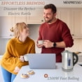 thumbnail image 2 of Mixpresso Stainless Steel Electric Kettle, Cordless 1.7L Electric Kettle Temperature Control,1500W Electric Tea Kettle with Viewing Window 2 Hr Keep Warm, Water Boiler with Auto-Off, Boil-Dry System, 2 of 6