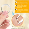 thumbnail image 2 of Medidores de Anillos Coopache Juego de 14 Piezas de Silicona Transparente Ajustable, 2 of 7