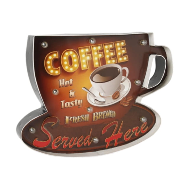 Letrero de neón de café, letrero de café para negocios, regalo de letrero colgante de pared, letrero de luz de café, letrero de café de neón brillante