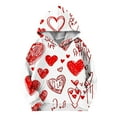 thumbnail image 4 of Valentine's Day Girls Sweatshirts with Pockets Fashion Heart Graphic Long Sleeve Casual Pullover Tops Kids Hoodies Size 3-14, 4 of 6