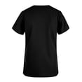 thumbnail image 6 of Htigea Plus Size Short Sleeve Tops for Women Oversized V Neck Scrub Uniform T-Shirt Summer Loose Workwear with Pocket Black XXXL, 6 of 6