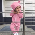 thumbnail image 2 of Huowey Baby Girls Boys Bear Ear Solid Color Jumpsuit Soft Romper Onesie Holiday Dailywear, 18-24 Months, 2 of 4
