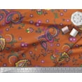 thumbnail image 3 of Soimoi Moss Georgette Fabric Floral & Paisley Print Fabric by the Yard 42 Inch Wide, 3 of 3