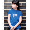 thumbnail image 2 of Buon Ferragosto Beach Objects T-Shirt Juniors -Image by Shutterstock,  Small, 2 of 4