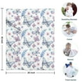 thumbnail image 4 of Watercolor Butterfly Flower Leaf White Pattern Blanket,Comfortable Soft Flannel Throw Blanket,All Season,Warm Lightweight Blankets for Sofa Bed Couch Living Room Chair,30"x40", 4 of 4