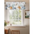 thumbnail image 2 of Thanksgiving Fall Pumpkin Leaves Curtain Valances for Windows, Wood Grain Window Valances, Window Treatment Rod Pocket Valance Curtains for Living Room/Kitchen/Bedroom/Bathroom, 54x18inch, 2 of 9