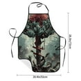 thumbnail image 2 of Yiaed Zombie Flower Apocalypse Print Kitchen Apron with Hand Wipe Pockets,Big Pocket,Aprons for Women with Pockets, Waterproof for Cooking Baking, 2 of 7