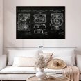 thumbnail image 2 of Elephant Stock Combination Sound And Picture Mechanism Wall Art - Horizontal Canvas Wall Art - Living Room Wall Decor - Patent Canvas - Black And White Decor - 48" x 32", 2 of 8