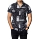 thumbnail image 1 of Camisa Hombre Casual Manga Corta Negra Cuadros Blancos Zanko, 1 of 7