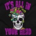 thumbnail image 2 of Its All In Your Head Shrooms Skull Unisex Plus Fleece Graphic Hoodie Brisco Brands 4X, 2 of 6