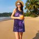thumbnail image 3 of Fotbe Purple Hippo In Water Vestido de Verano sin Mangas para Mujer – Vestido Midi Línea A, Estilo Camiseta Floral, Vestido Playero Casual y Fluido, 3 of 7