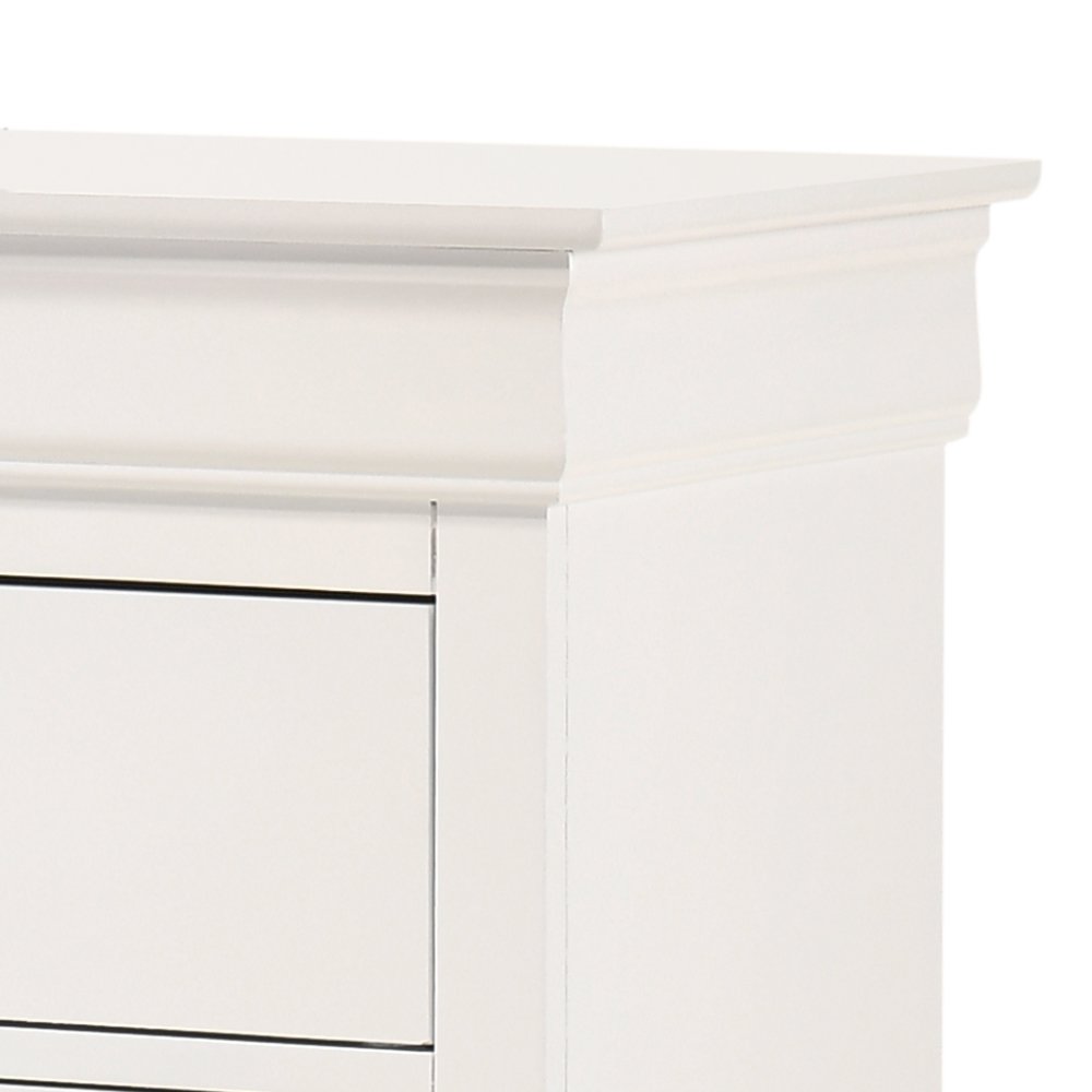 Glory Furniture LouisPhillipe Chest in White Color
