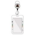 thumbnail image 2 of CSChome Card Display Shelf Badge Holder Lanyard: Adjustable Retractable Reel with Flower Printed Carabiner Clip, Office ID Card Holder, 2 of 7