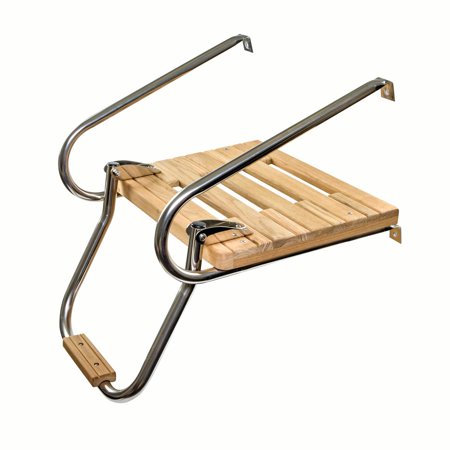 Whitecap 60903 Teak Swim Platform w/Ladder for Boats with Inboard/Outboard (Best Inboard Outboard Boats)