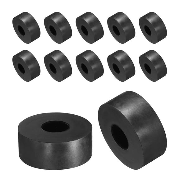 12 Packs Rubber Spacers 50mm OD, 20mm ID, 20mm Height Round Anti Vibration Spacer Thick Rubber Washers