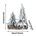 thumbnail image 3 of XINGXIANG Mini Christmas Tree, Snow Frost Christmas Tree, 2pcs Connected 7.87" Miniature Pine Christmas Tree with Wooden Base for Christmas Decorations, Home, Kitchen, Dining Table, 3 of 8