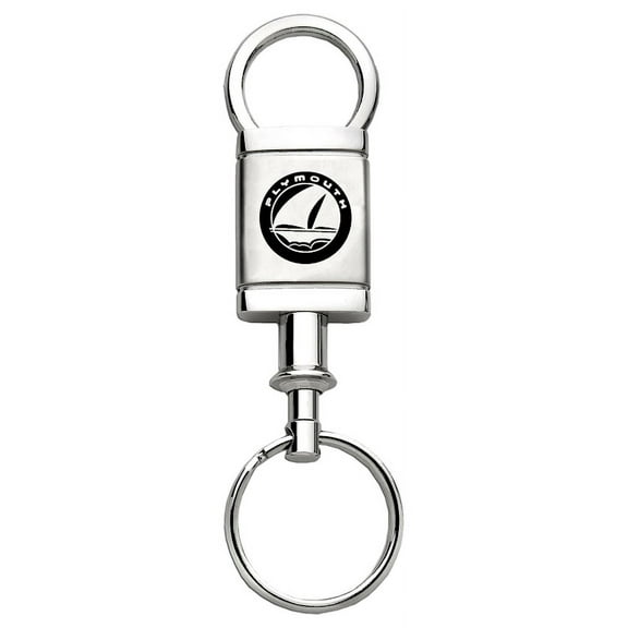 Plymouth Satin Chrome Valet Key Chain (Silver)