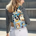thumbnail image 5 of Lsque Bluey Pattern Canvas Daypack, Durable Backpack, High-quality Versatile Backpack,Vintage Compact Backpack-Medium, 5 of 6
