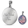 thumbnail image 3 of God Bless America Circle Necklace Stainless Steel 18-22", 3 of 11