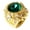Green 18#, variant on Men\'s Vintage Luxury Big Resin Crown Gold Plated Alloy Ring Jewelry Size 7-10 Gold Plated Alloy, Resin Red