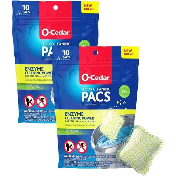 Hard floor cleaner, fresh citrus scent, 10 packages (1 piece per pack) | Made with natural ingredients