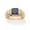 10k Yellow Gold, variant on Men's Created Blue Sapphire and Diamond Accent Ring 1.27 TCW in Solid 10K Yellow Gold or Platinum-Plated Sterling Silver