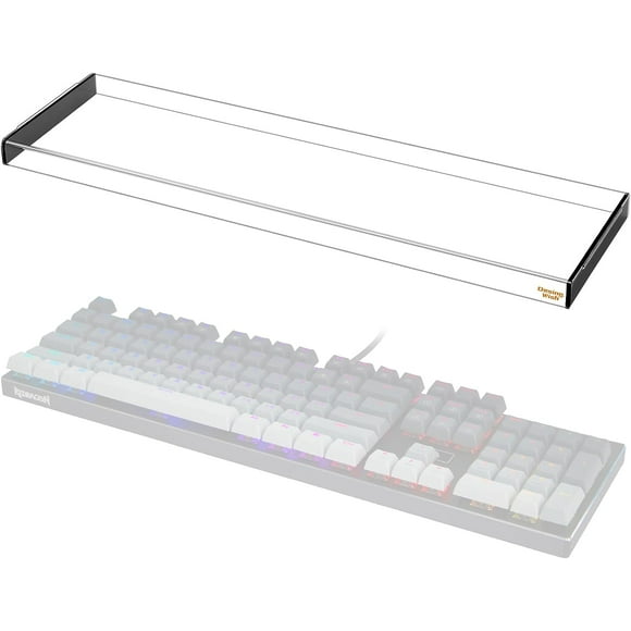 shiyou-104 Keys Keyboard Cover for Redragon K556 Water Resistant Half-Covered Acrylic Lid Anti Dust Anti Hitting Keyboard Protection Dust Cover Compatible with Redragon K556 Keyboard Accessorie